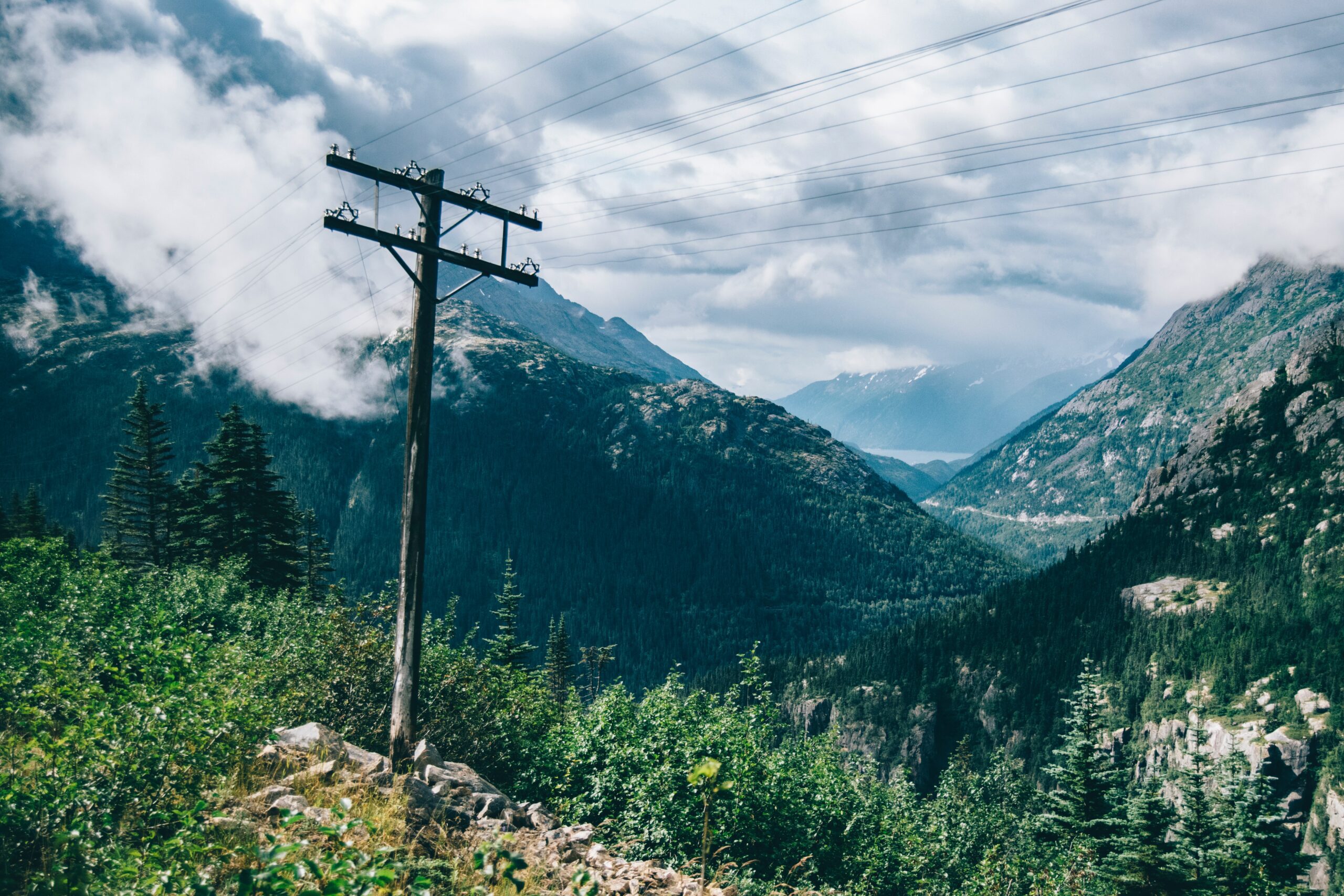Power Lines in Mountains