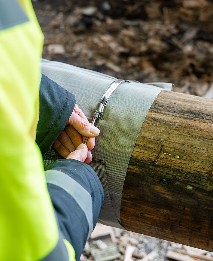 Polesaver Termi-Guard™ installation