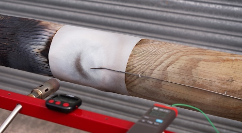 utility pole fire testing